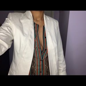 Long off white blazer